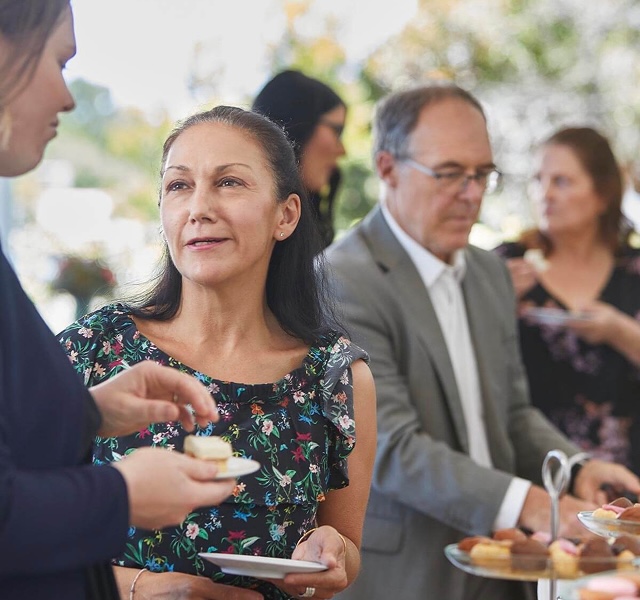 woman at reception